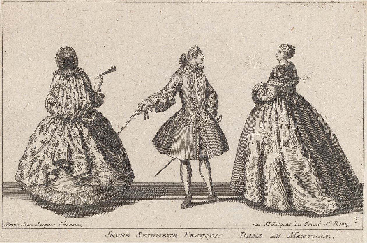 Fiatal Lord Francis / Lady Mantilában alkotó: published by Jacques Chéreau