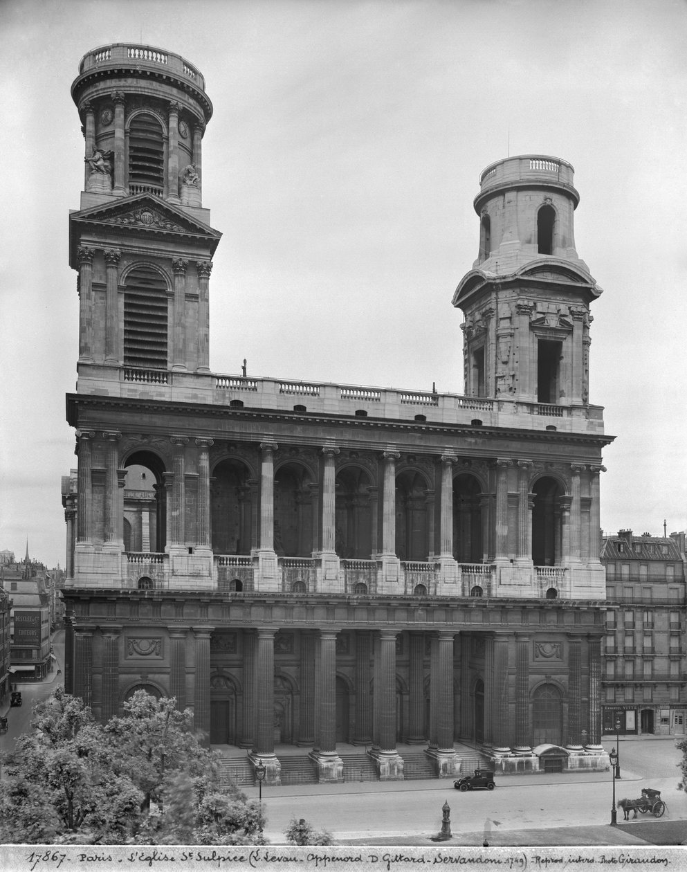 Kilátás a Saint-Sulpice-templomra, 1921-22 (lásd még: 346070) alkotó: Studio Giraudon