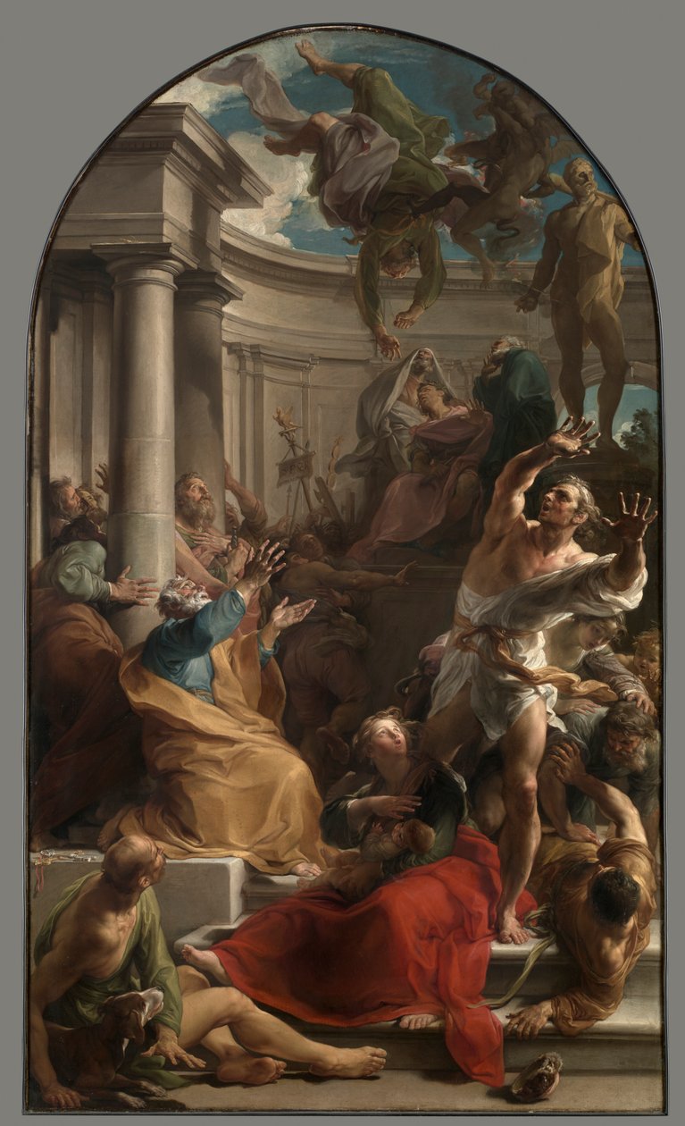 Simon Mágus bukása alkotó: studio of Pompeo Batoni