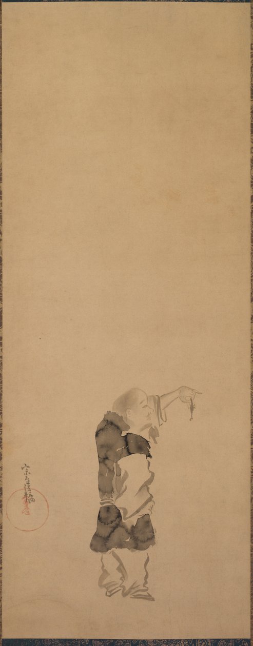 Kenshu, szerzetes garnélával alkotó: studio of Tawaraya Sōtatsu