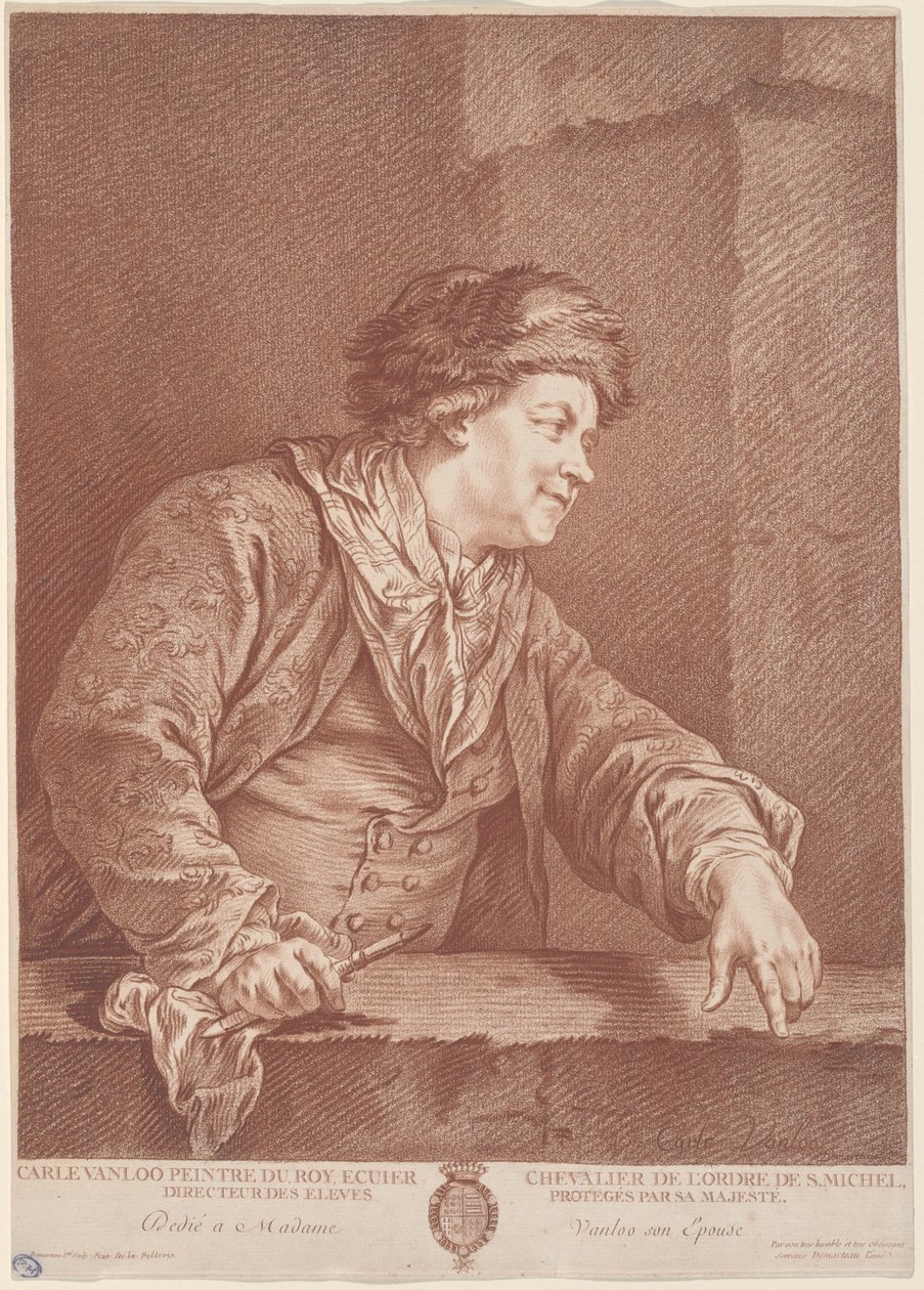 Carle Van Loo alkotó: the Elder Gilles Demarteau after Carle Van Loo
