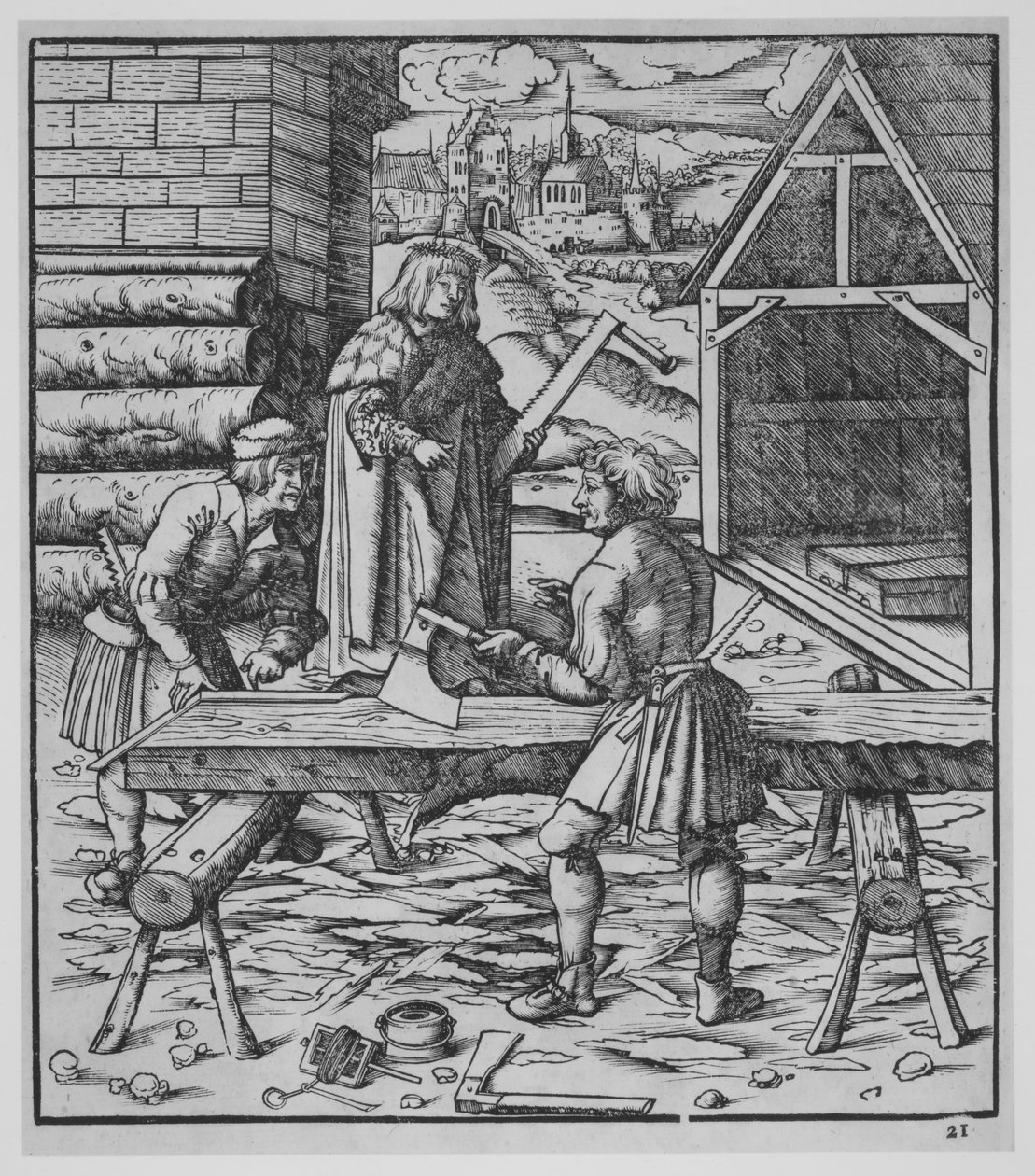 Asztalosok, kb.1500. alkotó: the Elder Hans Burgkmair