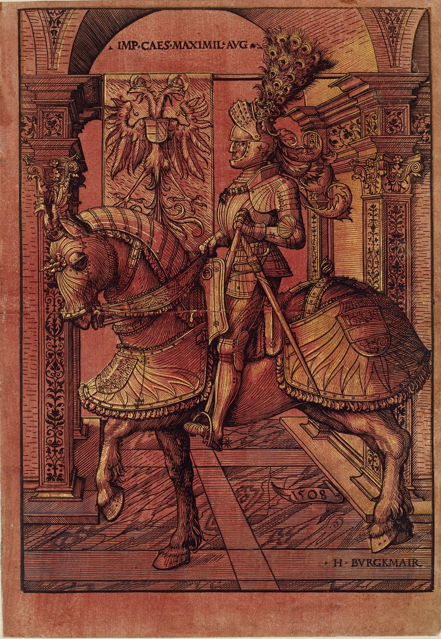 I. Maximilian császár, lóháton, 1508 alkotó: the Elder Hans Burgkmair
