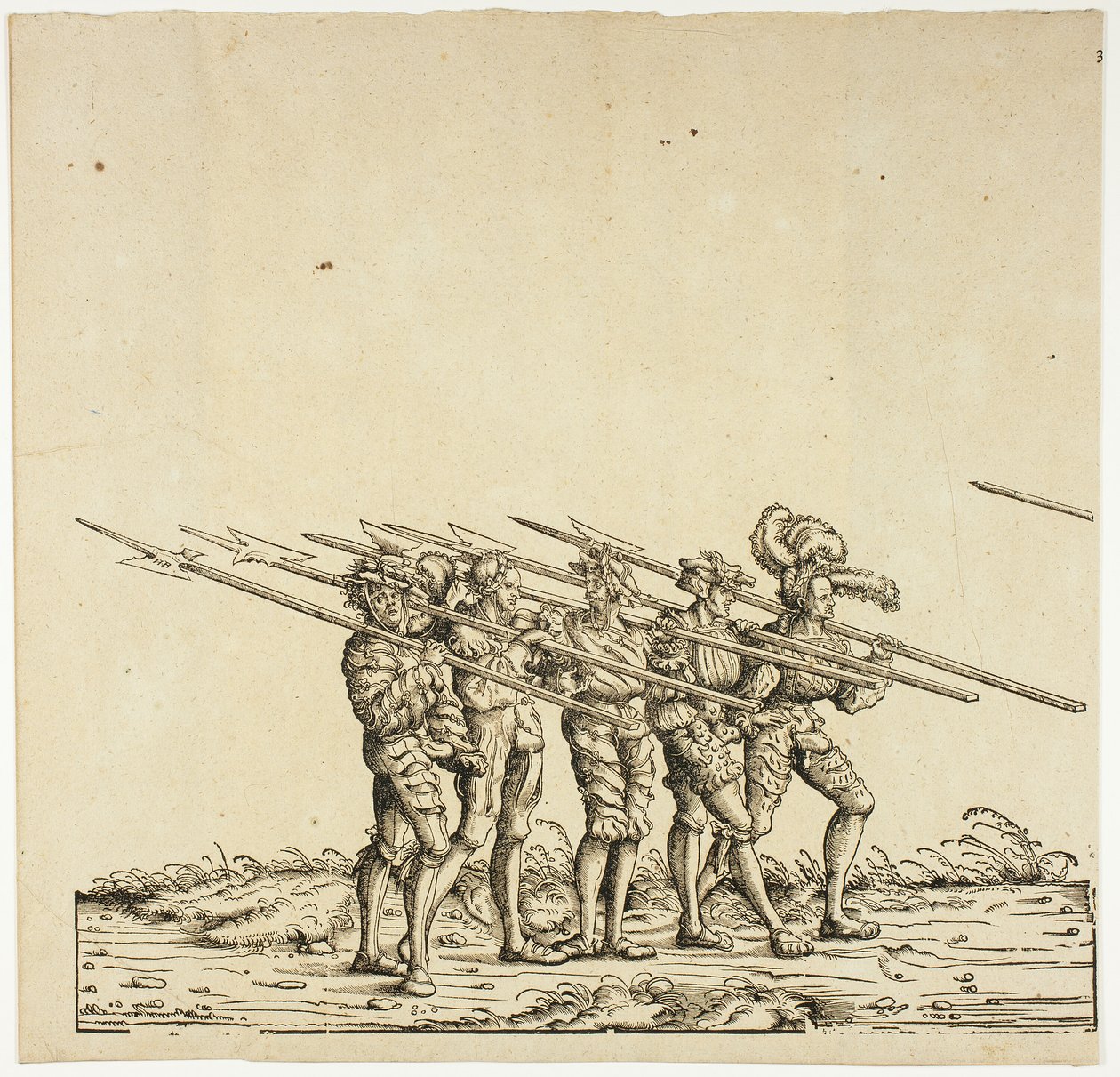 Halberdiers, Maximilian diadalmenetéből alkotó: the Elder Hans Burgkmair