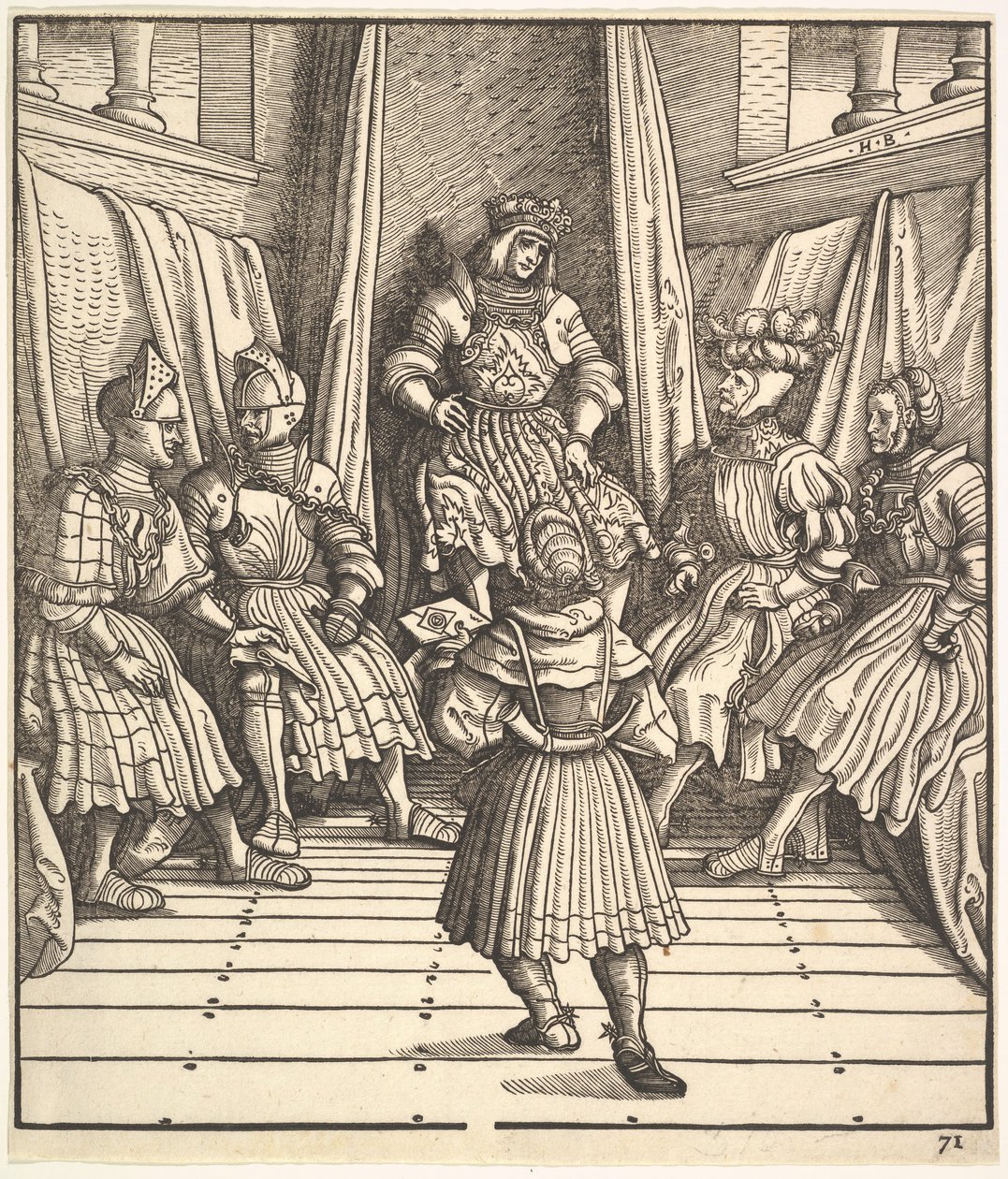 Illusztráció: A fehér király Der Weiß König, 15-16. század. alkotó: the Elder Hans Burgkmair