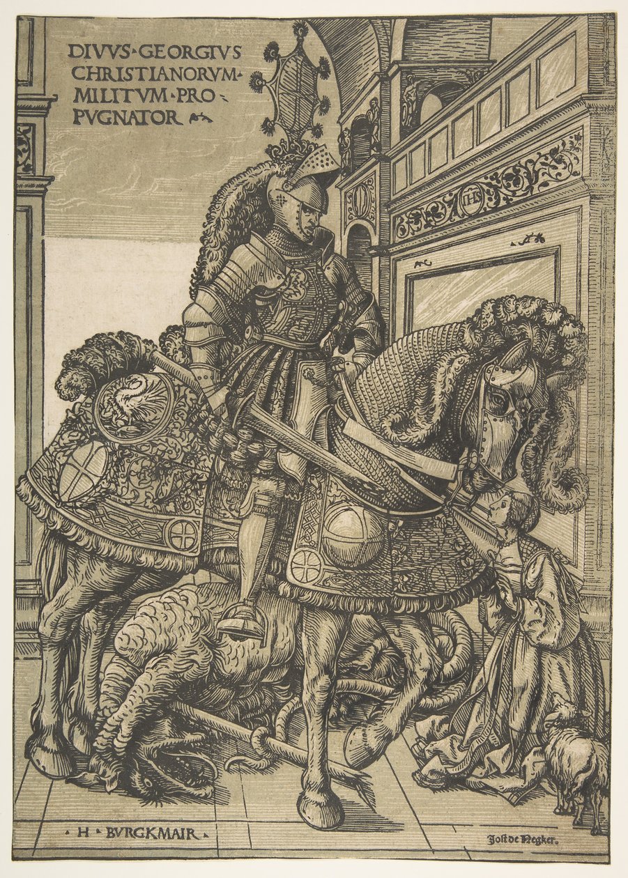 Szent György lóháton, 15081518. alkotó: the Elder Hans Burgkmair