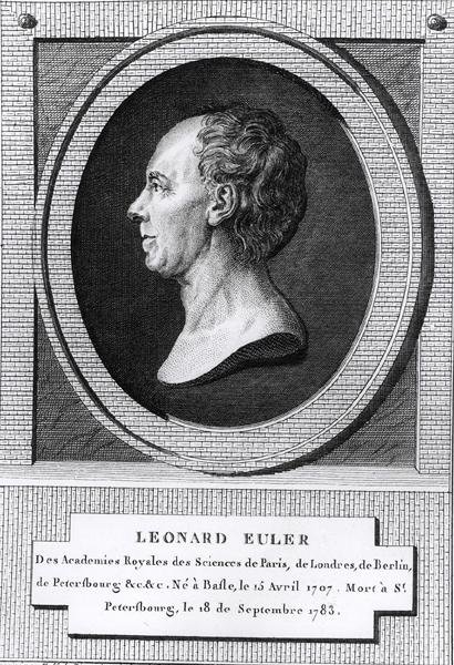 Leonard Euler (1707-83) portréja (metszet) (fekete-fehér fotó) alkotó: the Younger Dupin