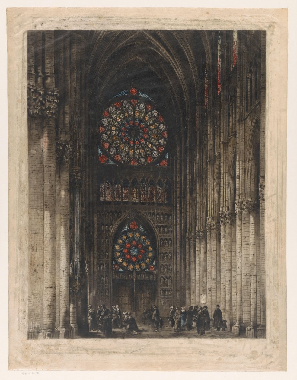Kilátás a reimsi katedrális rózsaablakára alkotó: unknown (signed by artist)