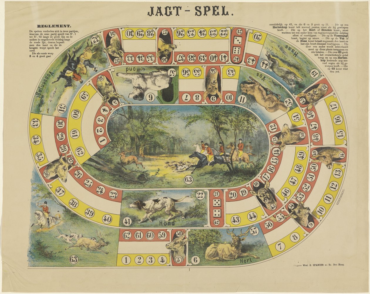 Jagt-Spel (cím az objektumon) alkotó: weduwe Elias Spanier and Zn