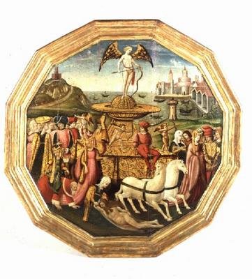 Születési tálca: A szerelem diadala (tempera a panelen)d alkotó: workshop of Apollonio di Giovanni