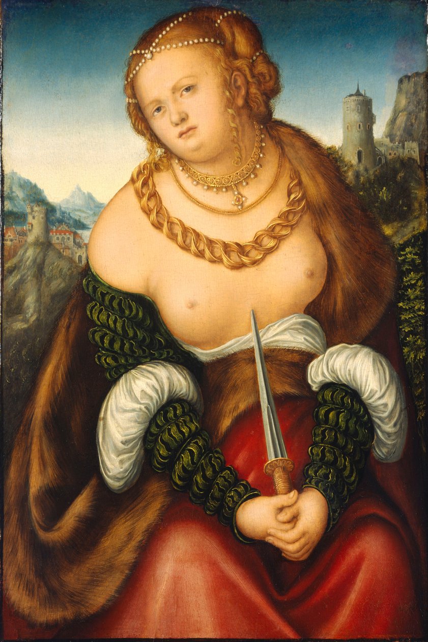 Lucretia / Lucretia öngyilkosa alkotó: workshop of Lucas Cranach the Elder