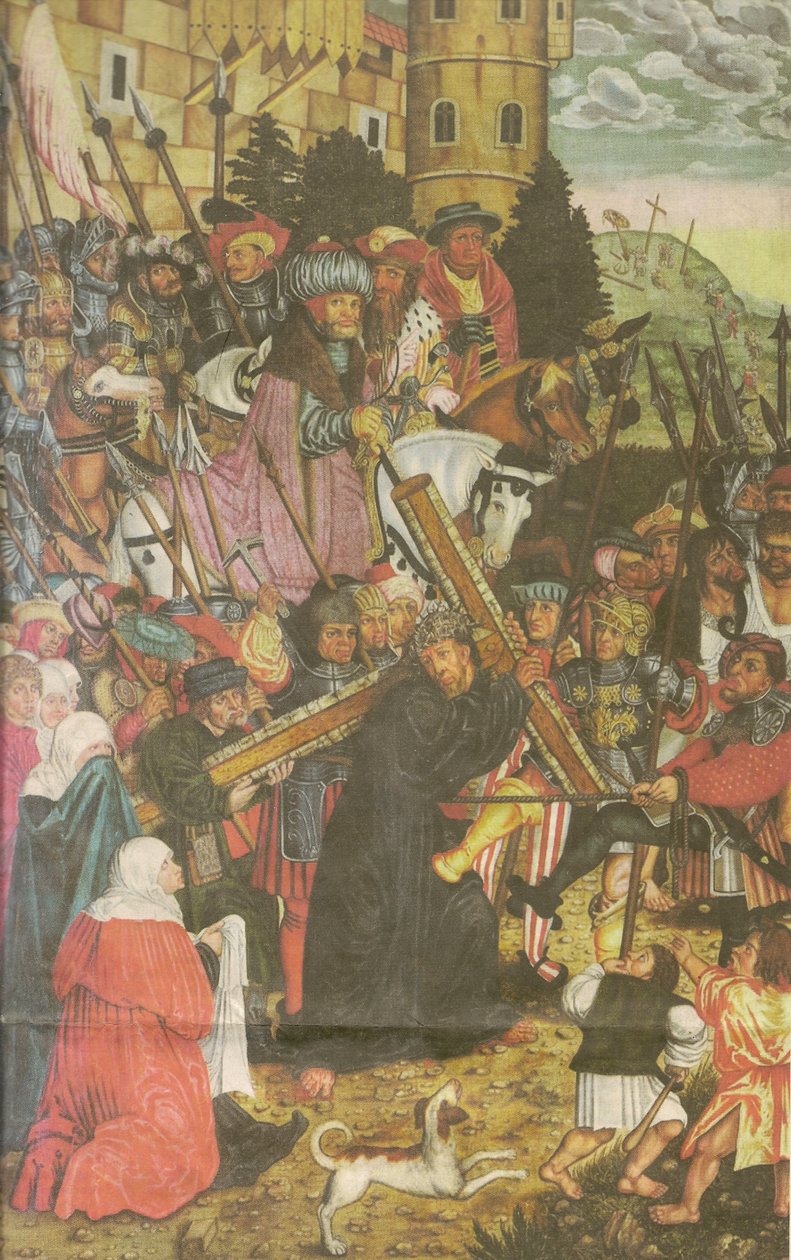 A kereszt hordozása alkotó: workshop of Lucas Cranach the Elder