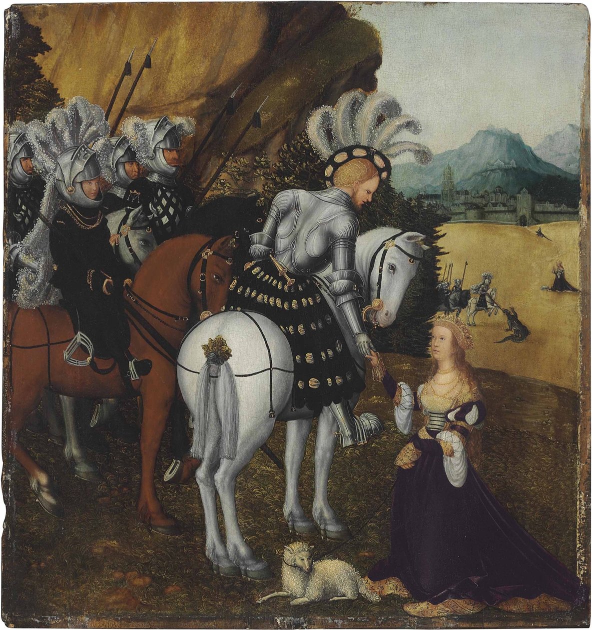I. Maximilian császár Szent Györgyként alkotó: workshop of Lucas Cranach the Elder