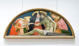 Szent Mária Magdolna, Szűz Mária és Szent János evangélista, akik gyászolják a halott Krisztust alkotó: (1374-c.1420) Lorenzo da Sanseverino