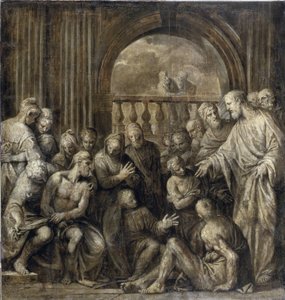 Lázár feltámasztása (Betániai Lázár). Paolo Veronese (1528-1588) festménye, olaj, vászon alkotó: Veronese