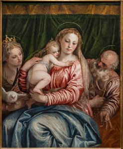 Madonna és a csecsemő Jézus Alessandriai S. Katalin és Péter között, részlet