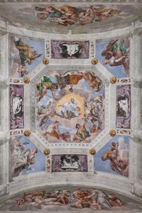 Az Olimposz, az Olimposz Csarnok boltozata alkotó: Veronese