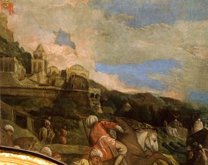 Antonio Loredan felszabadítja Scutarit, Paolo Veronese (1528-1588), részlet, Nagytanács terme, Palazzo Ducale, Velence
