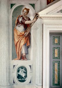 A trombitás. Paolo Caliari Paolo Veronese (1528-1588) című festménye, 1561 körül. Freskó. Maser (Treviso), Villa Barbaro alkotó: Veronese