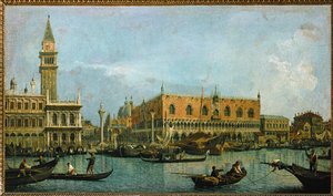 Le Mole, gesehen vom Becken von San Marco von (1697-1768) Canaletto