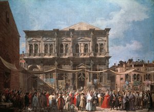 San Rocco ünnepe, Velence, 1735 körül, Giovanni Antonio Canal, Canaletto (1697-1768), olaj, vászon