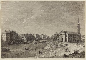 Al Dolo (rézkarc fektetett papírra) alkotó: Canaletto