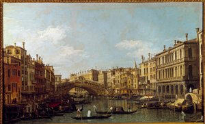 A Nagy-csatorna és a Rialto-híd Velence Antonio Canal dit Il Canaletto festménye (1697-1768) 18. századi Párizs, Musee Jacquemart Andre