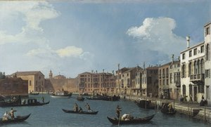 A Santa Chiara-csatorna látképe, Velence, 1730 körül (olaj)