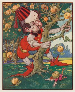 Illusztráció Jonathan Swift Gulliver utazásaihoz (színes litográfia) alkotó: (after) American School
