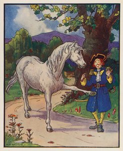 Illusztráció Jonathan Swift Gulliver utazásaihoz (színes litográfia)
