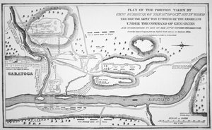 A saratogai csata terve, 1777. október (litho)