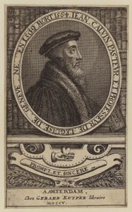 John Calvin francia teológus és a protestáns reformáció lelkipásztora (metszet)