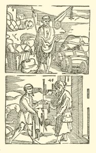 Illusztráció a Roxburghe-balladákhoz (fametszet) alkotó: (after) English School