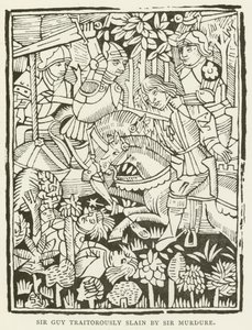 Sir Guyt áruló módon megölte Sir Murdure (metszet) alkotó: (after) English School