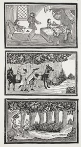 The History of the Two Children in the Wood, Illusztráció a „Chap-books of the Eightenth Century”-ből, John Ashton, pub. 1882 (litó) alkotó: (after) English School