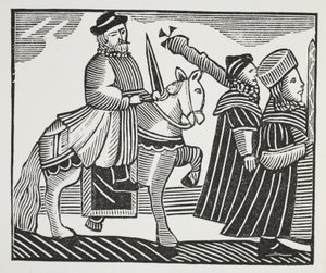 Wat Tyler és Jack Straw története, illusztráció a „Chap-books of the Eightenth Century”-ből, John Ashton, pub. 1882 (litó) alkotó: (after) English School