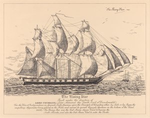 A "Rising Star" (1821), amelyet a spanyol Dél-Amerika függetlenségi háborújára építettek. alkotó: (after) English School