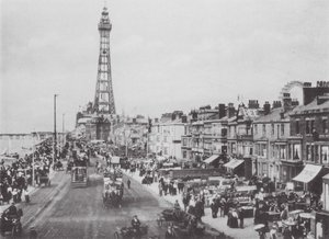 Central Promenade, Blackpool (fekete-fehér fotó) alkotó: (after) English photographer