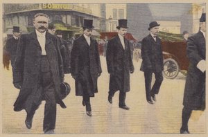 Jorge Chavez, az Alpok feletti első repülés közben meghalt perui pilóta temetése (színes fotó)