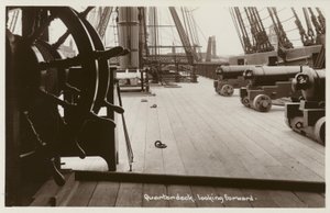 A HMS Victory Quarterdeck-je előre (f/w fotó)