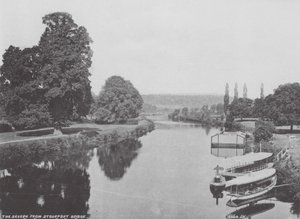 A Severn a Stourport-hídról (fekete-fehér fotó) alkotó: (after) English photographer
