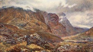 "A három nővér", Glencoe (színes litográfia) alkotó: (after) English photographer
