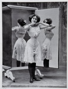 Thylda fűzőt bemutató modell, Félix fotó - „” Les Modes-ban”, 1907. dec. alkotó: (after) Felix Studio