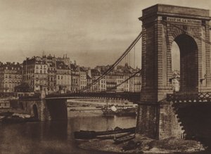 A Pont Louis-Philippe, a reform hídja az 1848-as forradalom idején (f/w fotó) alkotó: (after) French Photographer