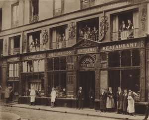 A Pied-de-Mouton étterem, rue Vauvilliers (f/w fotó) alkotó: (after) French Photographer