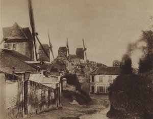 A malmok Montmartre 1845 -ben (B/W fotó) alkotó: (after) French Photographer