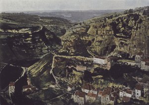 Roc-Amadour, A Causse de Gramat kilátása (színes fotó) alkotó: (after) French Photographer