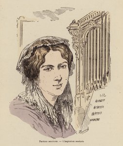 Zenei inspiráció (színes gravírozás) alkotó: (after) French School