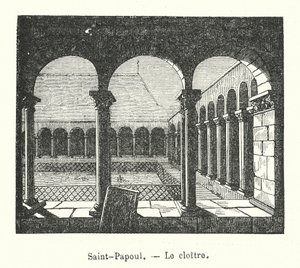 Saint-Papoul, A kolostor (metszet) alkotó: (after) French School