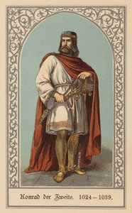 II. Konrád szent római császár (színes litográfia)